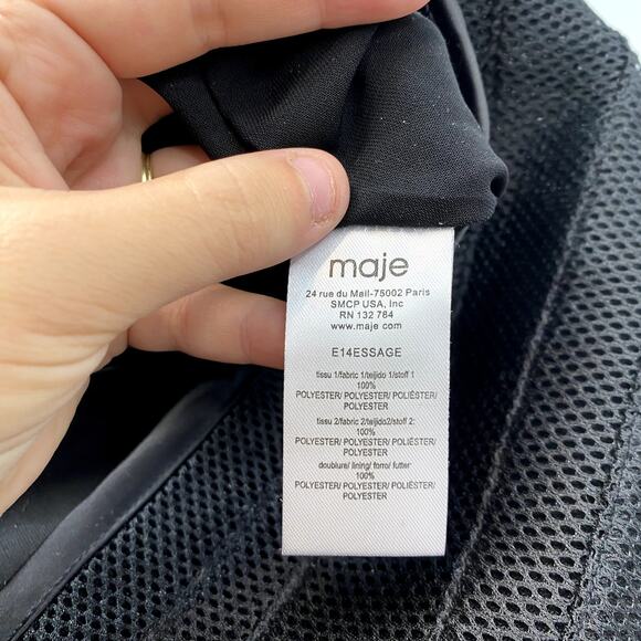 Maje black netted mini skirt - Picture 10 of 12